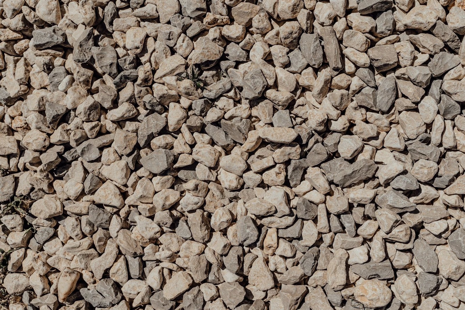 Detailed close-up of crushed gravel stones